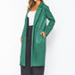 Hunter Green Faux Suede Coat