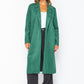 Hunter Green Faux Suede Coat