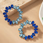 Two Tone Blue Gem Earrings