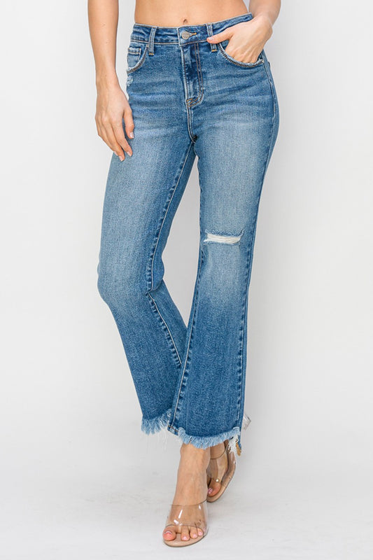 Hayden High Rise Crop Flare Jeans