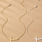 Curved Cross Necklace