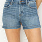 High Rise Side Slit Shorts