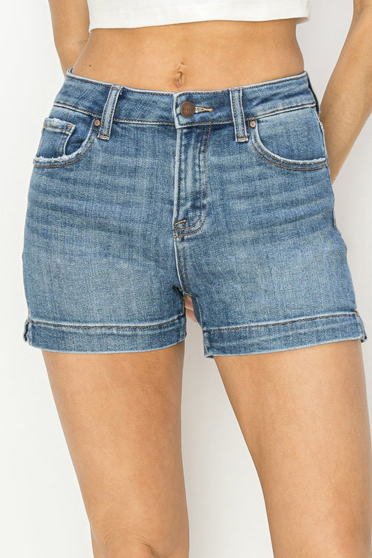 High Rise Side Slit Shorts