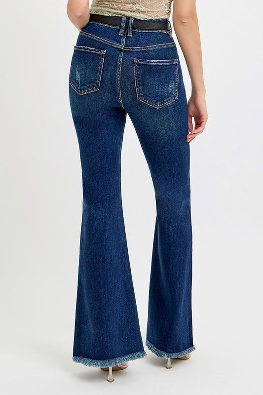 Scarlett Flare Frayed Hem Jeans