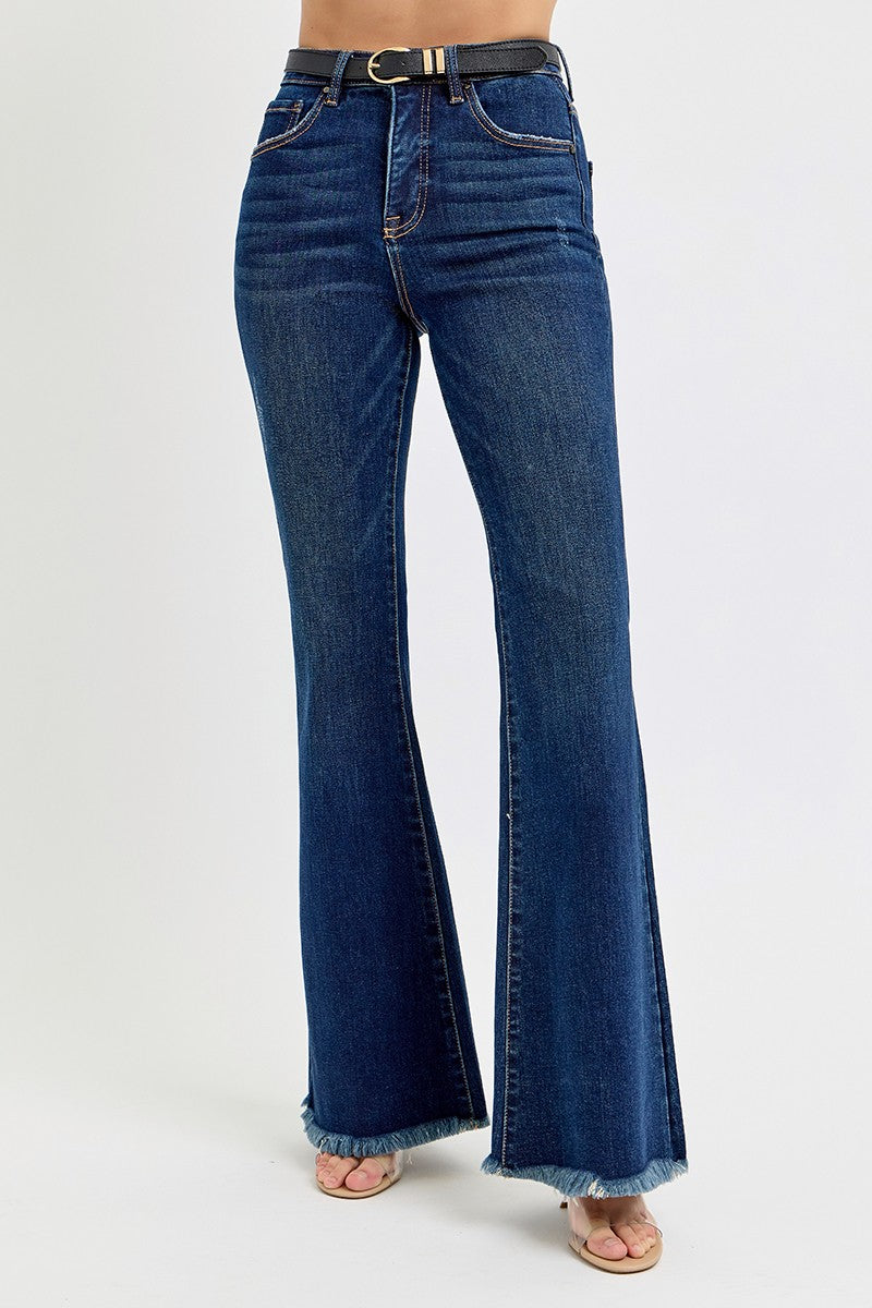 Scarlett Flare Frayed Hem Jeans