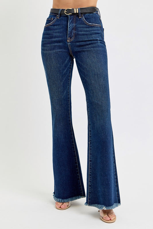 Scarlett Flare Frayed Hem Jeans