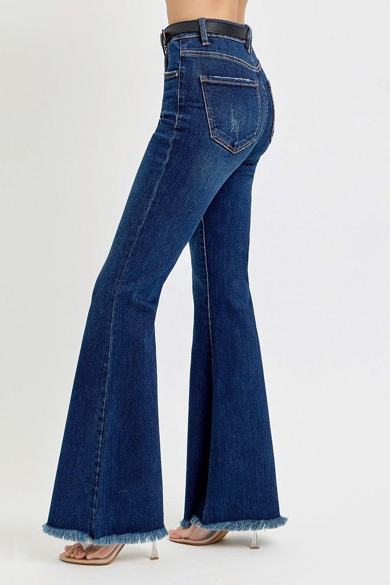 Scarlett Flare Frayed Hem Jeans
