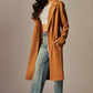 Camel Faux Suede Coat