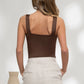 Brown Square Neck Cami