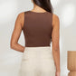 Coffee Bean Scoop Neck Cami