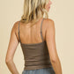 Mushroom Folded Neck Seamless Cami Top