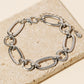 Silver Hoop & Oval Link Bracelet