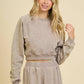 Mushroom Washed Sweatshirt and Banded Pants Set