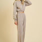 Mushroom Washed Sweatshirt and Banded Pants Set