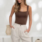 Brown Square Neck Cami