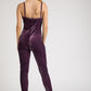 Deep Mauve Velvet Jumpsuit