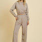 Mushroom Washed Sweatshirt and Banded Pants Set