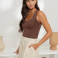 Coffee Bean Scoop Neck Cami