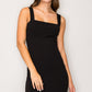Black Square Neck Maxi Dress