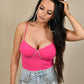 Madelyn Hot Pink Rhinestone Bodysuit