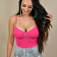 Madelyn Hot Pink Rhinestone Bodysuit