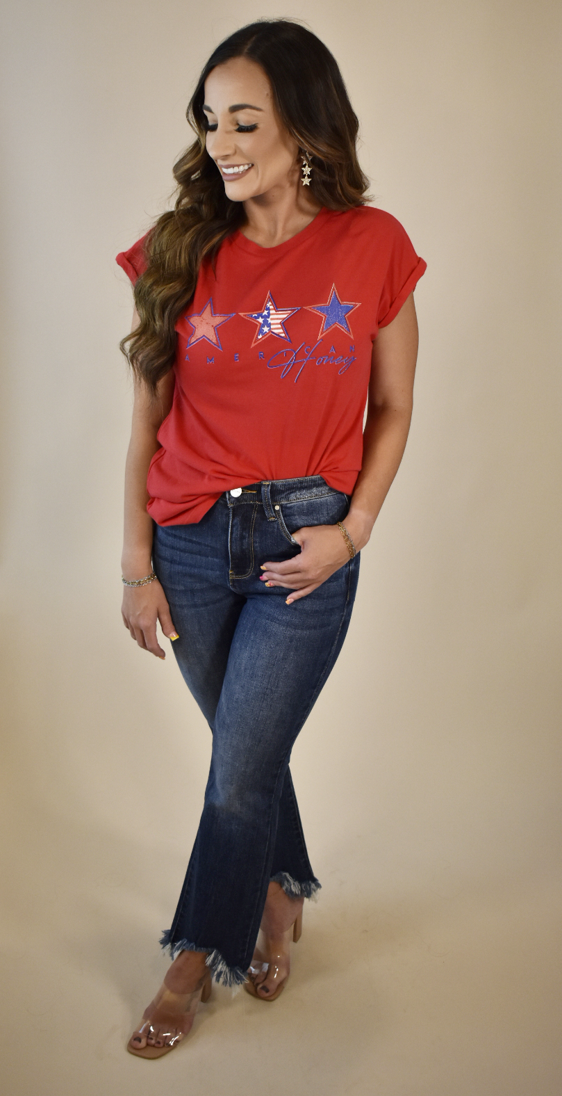 American Honey Red Graphic Tee