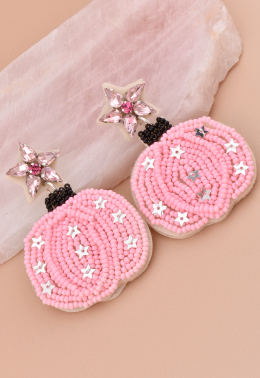 Pink Pumpkin Earrings