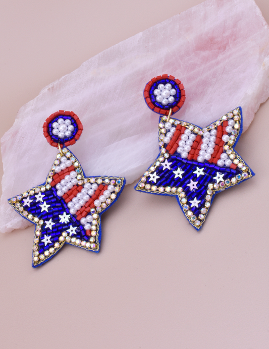 Patriotic Star Earrings