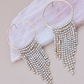 Taylor Rhinestone Fringe Chandelier Earrings