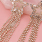 Star Rhinestone Fringe Earrings