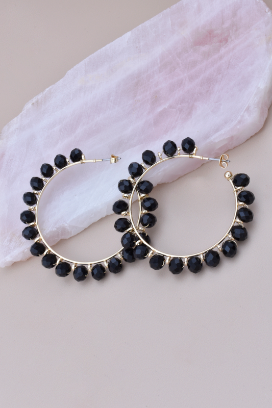 Rebecca Beaded Hoops