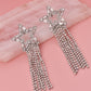 Star Rhinestone Fringe Earrings