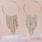 Taylor Rhinestone Fringe Chandelier Earrings