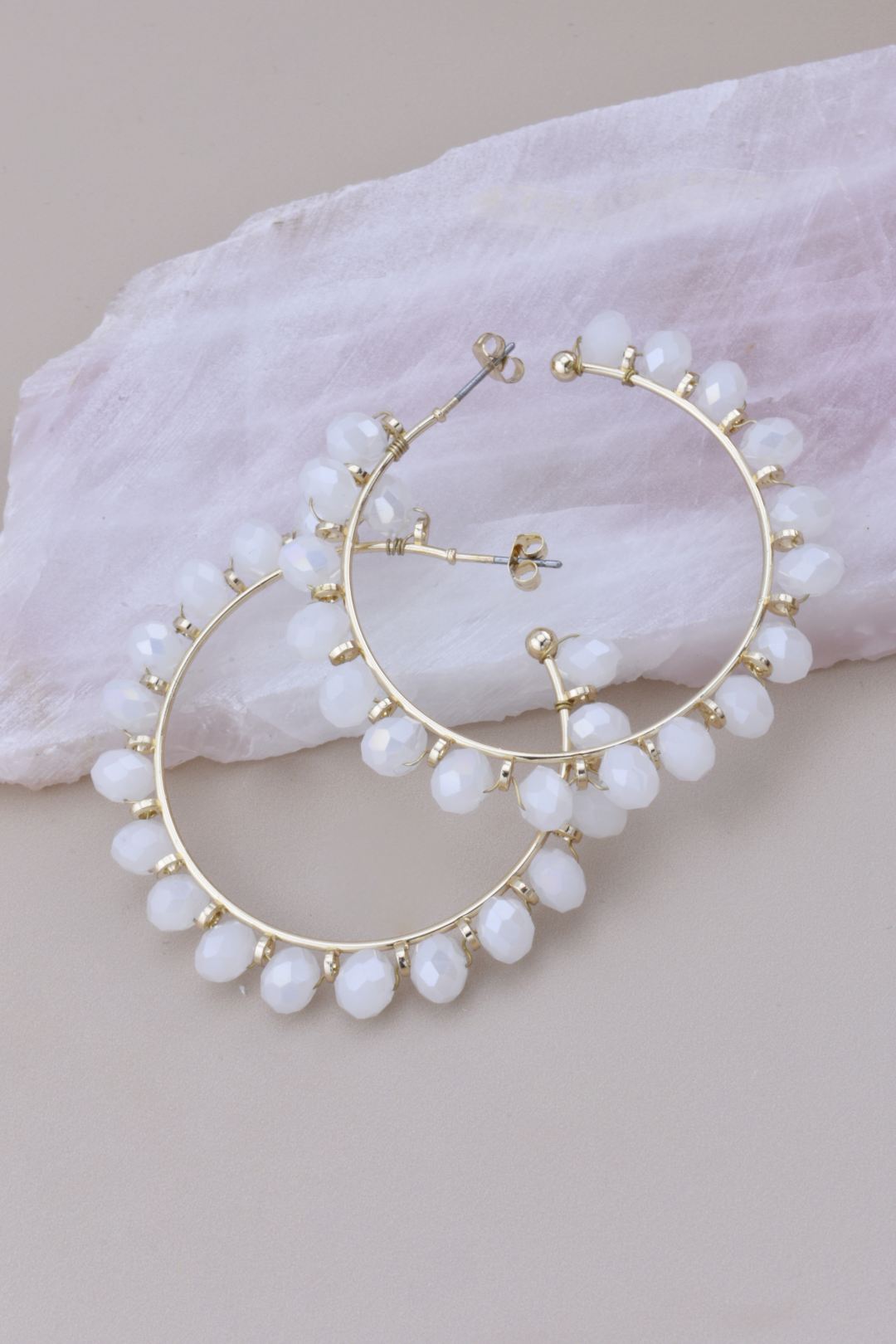 Rebecca Beaded Hoops