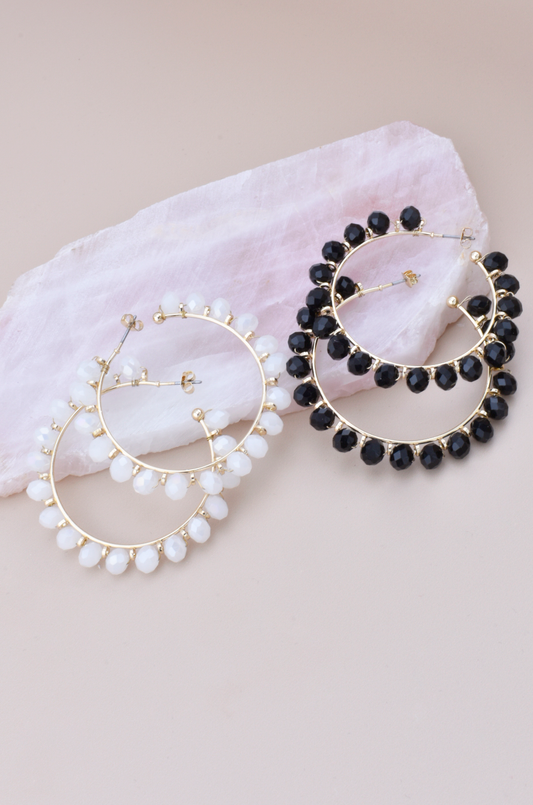 Rebecca Beaded Hoops