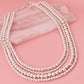 Silver Layered Ball Bead Necklace