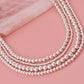 Silver Layered Ball Bead Necklace