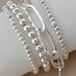 Silver Metal Ball & Chain Bracelet Set