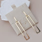 Modern Rectangle Cutout Drop Earrings