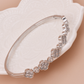 Clover & Studs Silver Rhinestone Bangle