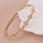 Clover & Studs Gold Rhinestone Bangle