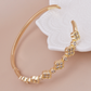 Clover & Studs Gold Rhinestone Bangle