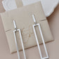 Modern Rectangle Cutout Drop Earrings