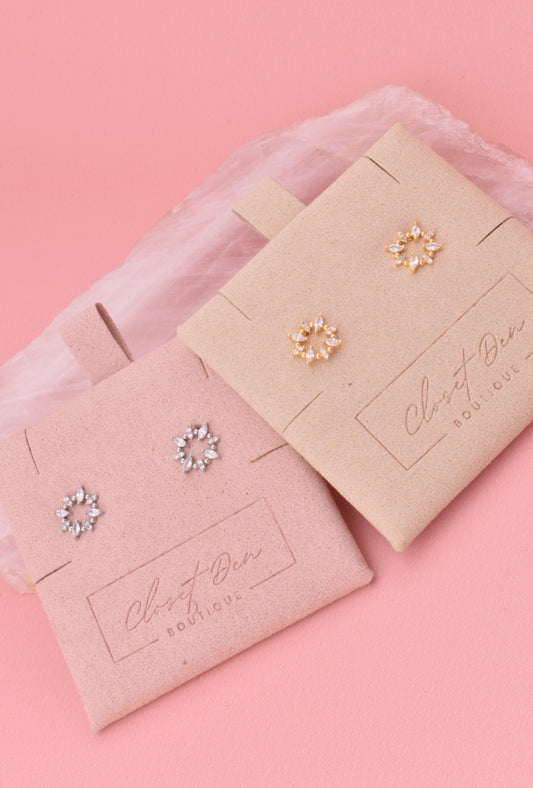 Sunshine Rhinestone Stud Earrings