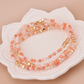 Coral & Gold Layered Bead Bracelets