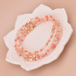 Coral & Gold Layered Bead Bracelets