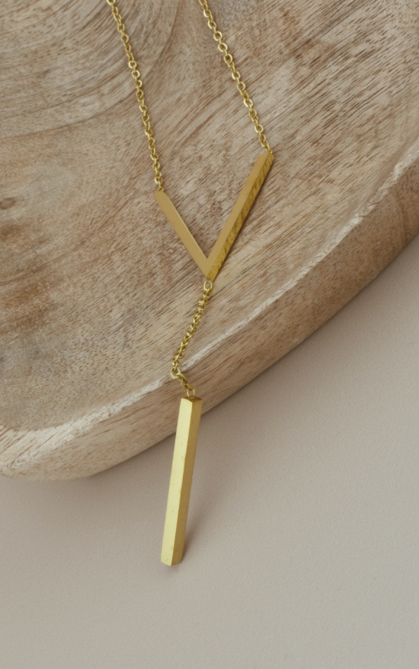 Modern V Drop Necklace