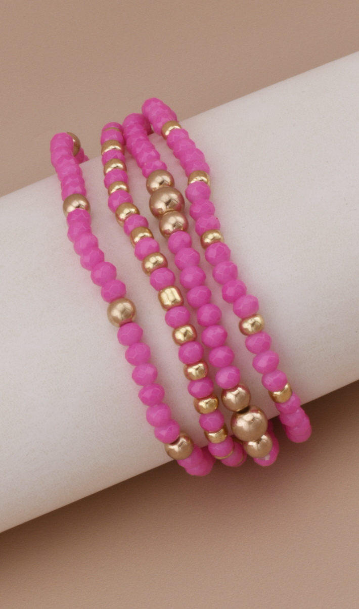 Pink Stackable Bracelets