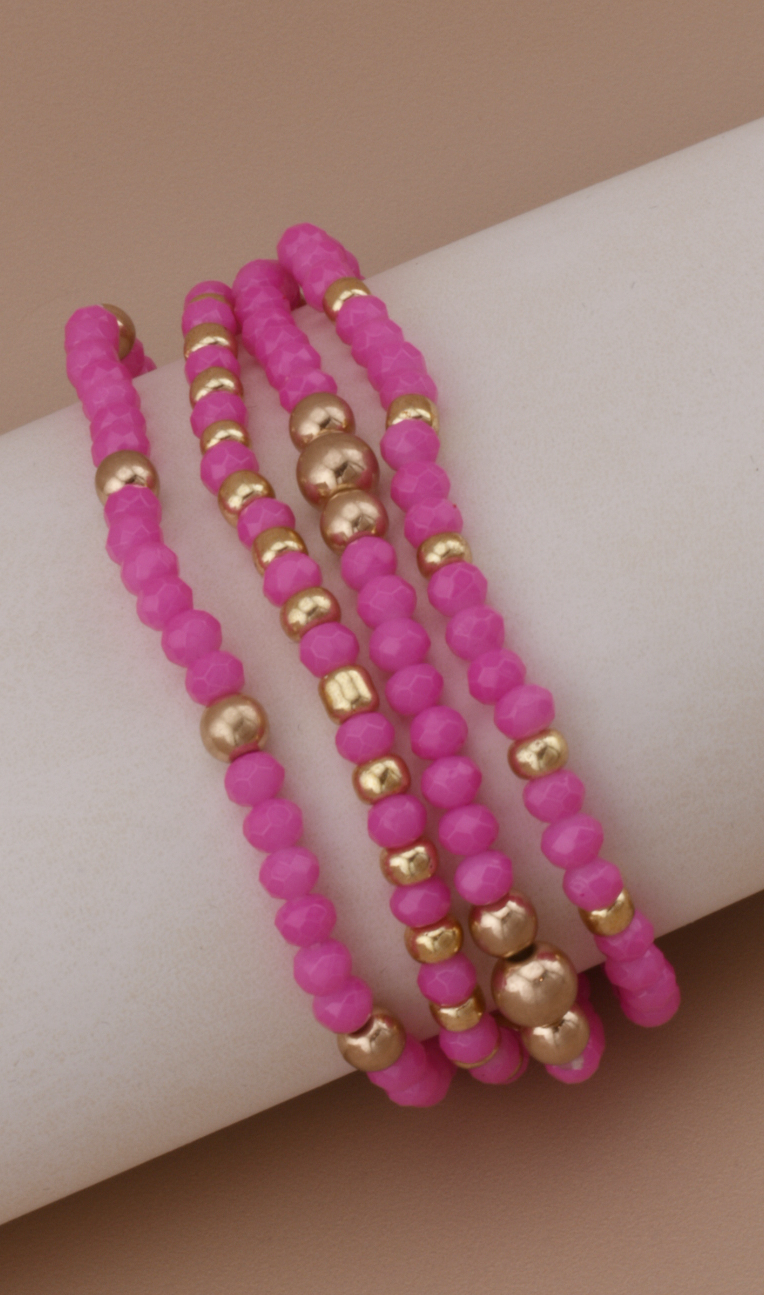 Pink Stackable Bracelets