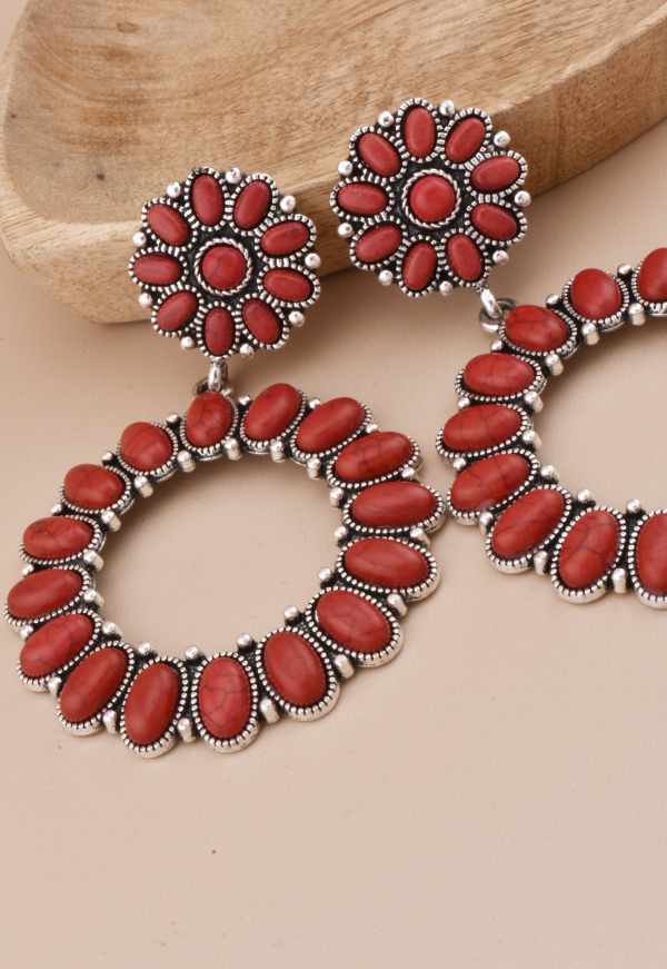 Lainey Red Stone Earrings